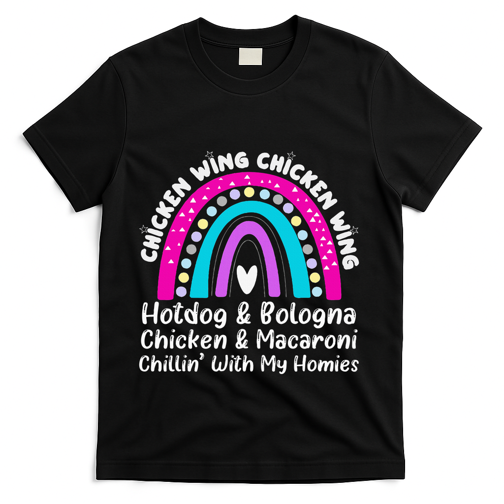 Viral Chicken Wing Chicken Wing Hot Dog Bologna Song Lyric T-Shirt