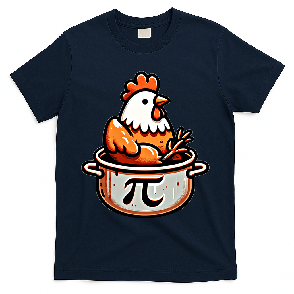 Chicken Pot Pie Funny Math Pun Chicken Pot Pi Day Gift T-Shirt
