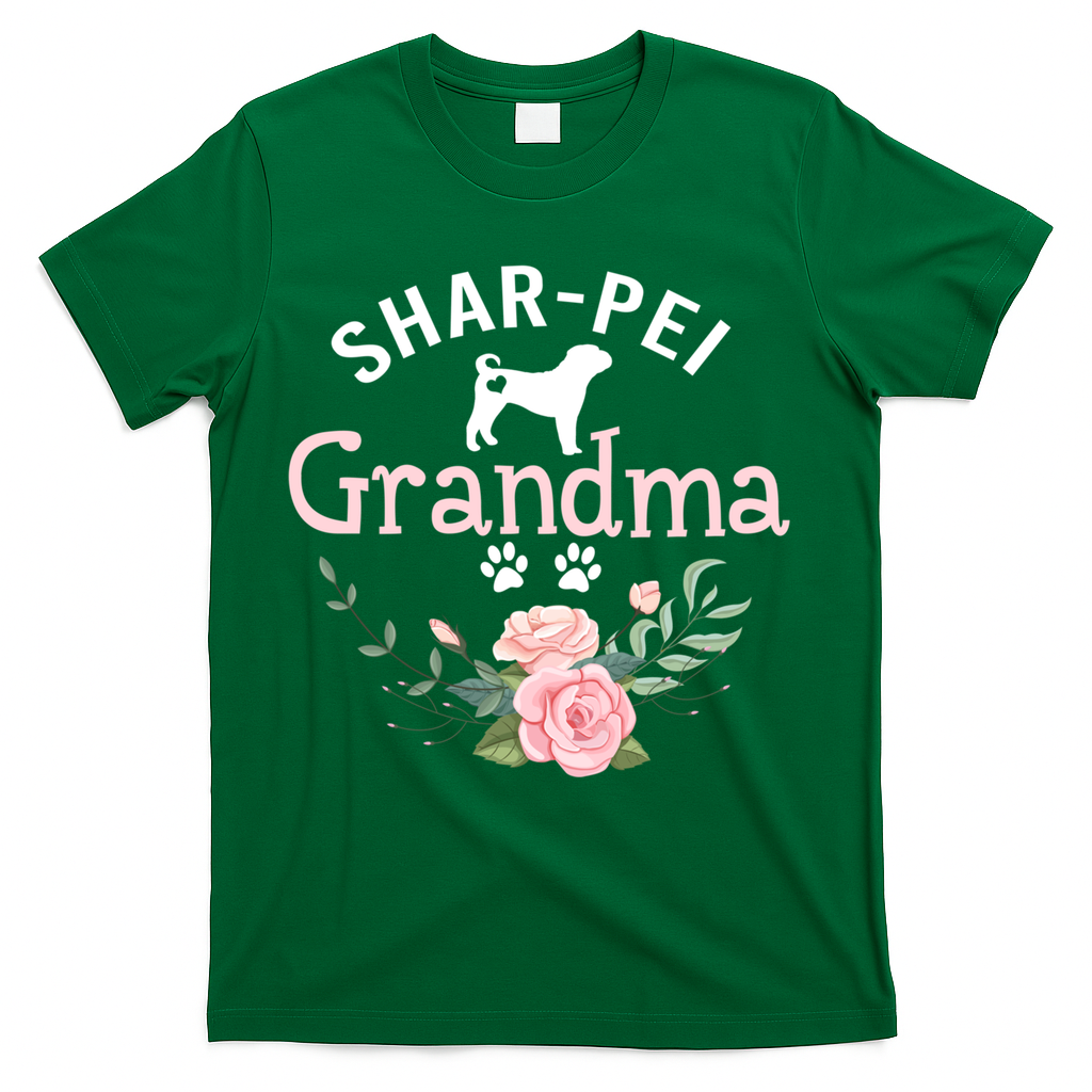Shar Pei Grandma Funny Gift Mom Cute Dog Lover Christmas Gift T-Shirt