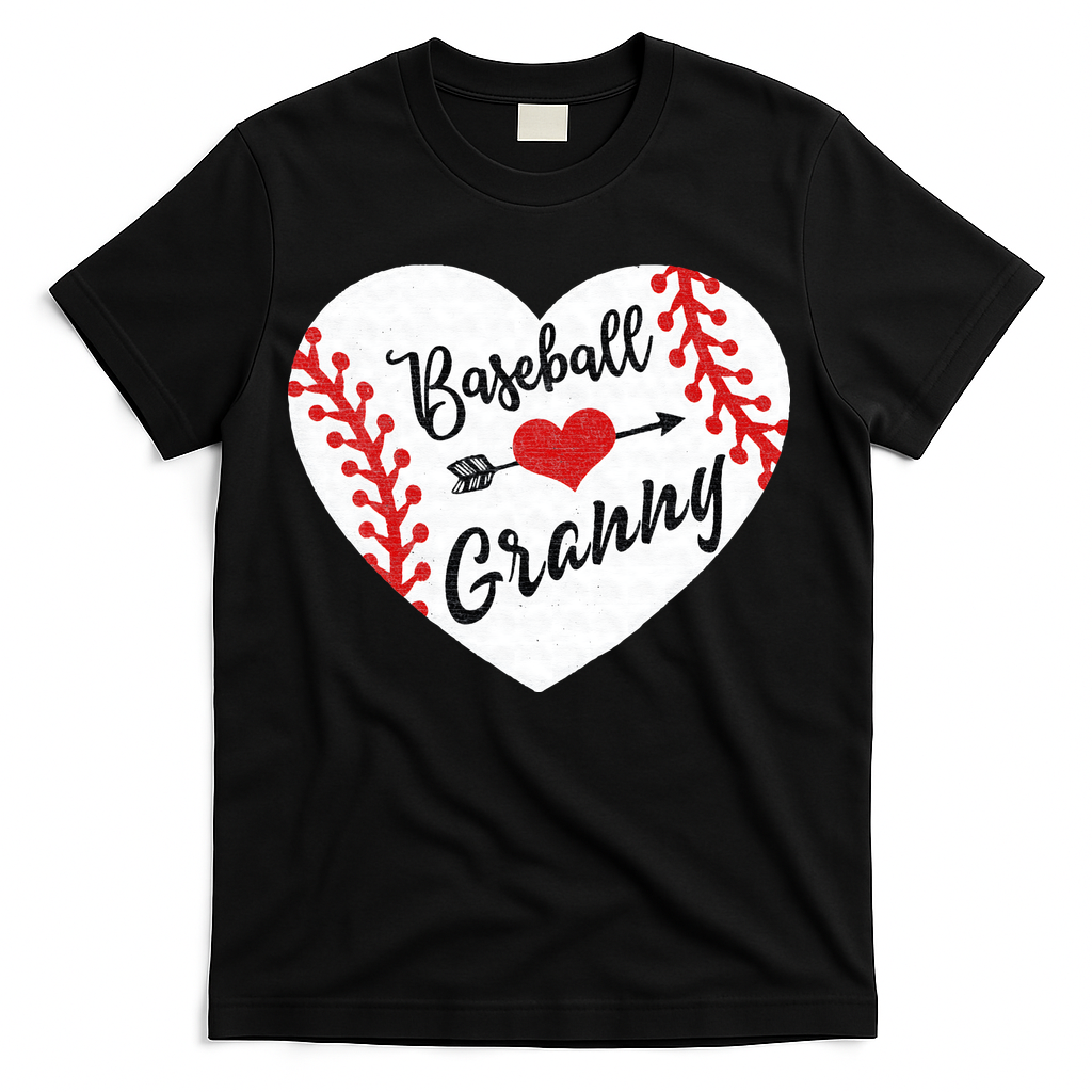 Baseball Heart Granny Grandma Mother's Day Gift T-Shirt