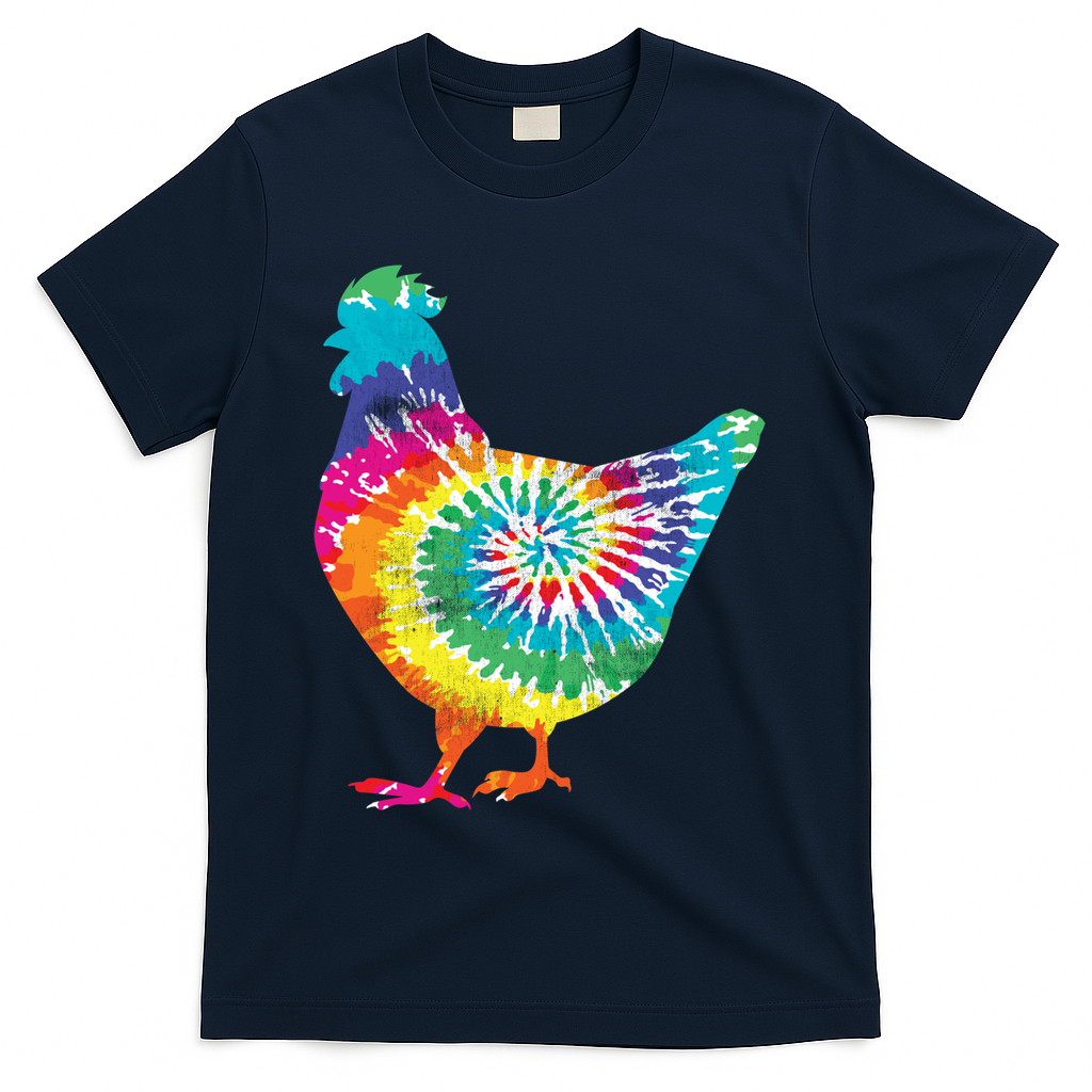 Tie Dye Chicken For Hippy Farmer Hobby Farm Gift T-Shirt