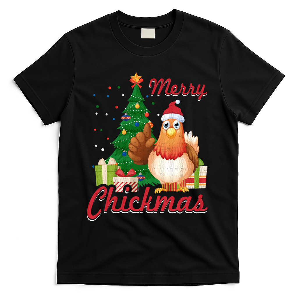 Merry Chickmas Chicken Christmas Funny Gift Xmas Gift Meaningful Gift T-Shirt