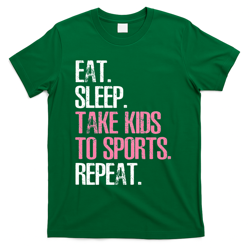 Womens Eat Sleep Take To Sports Repeat Mother's Day T-Shirt