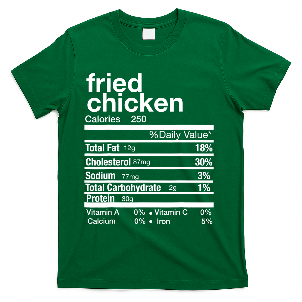 Thanksgiving Fried Chicken Nutrition Matching Family T-Shirt