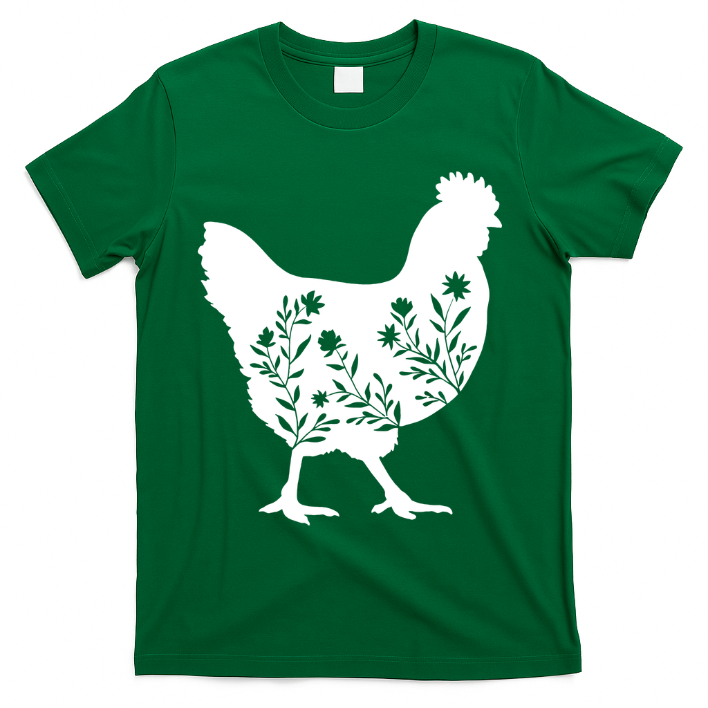 Mama Chicken Floral Mom Lover Mother Grandma T-Shirt