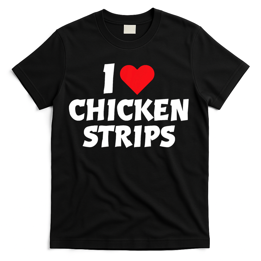 I Love Chicken Strips Crispy Chicken Fingers Fast Food Lover  T-Shirt