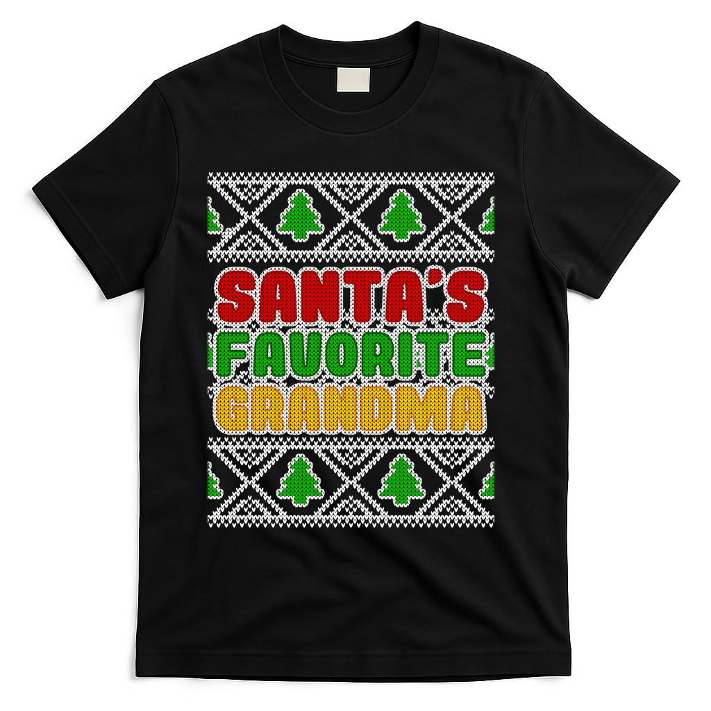 Santa's Favorite Grandma Ugly Sweater T-Shirt
