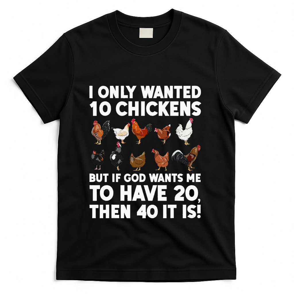Best Chicken Art Poultry Themed Chicken Farmer T-Shirt