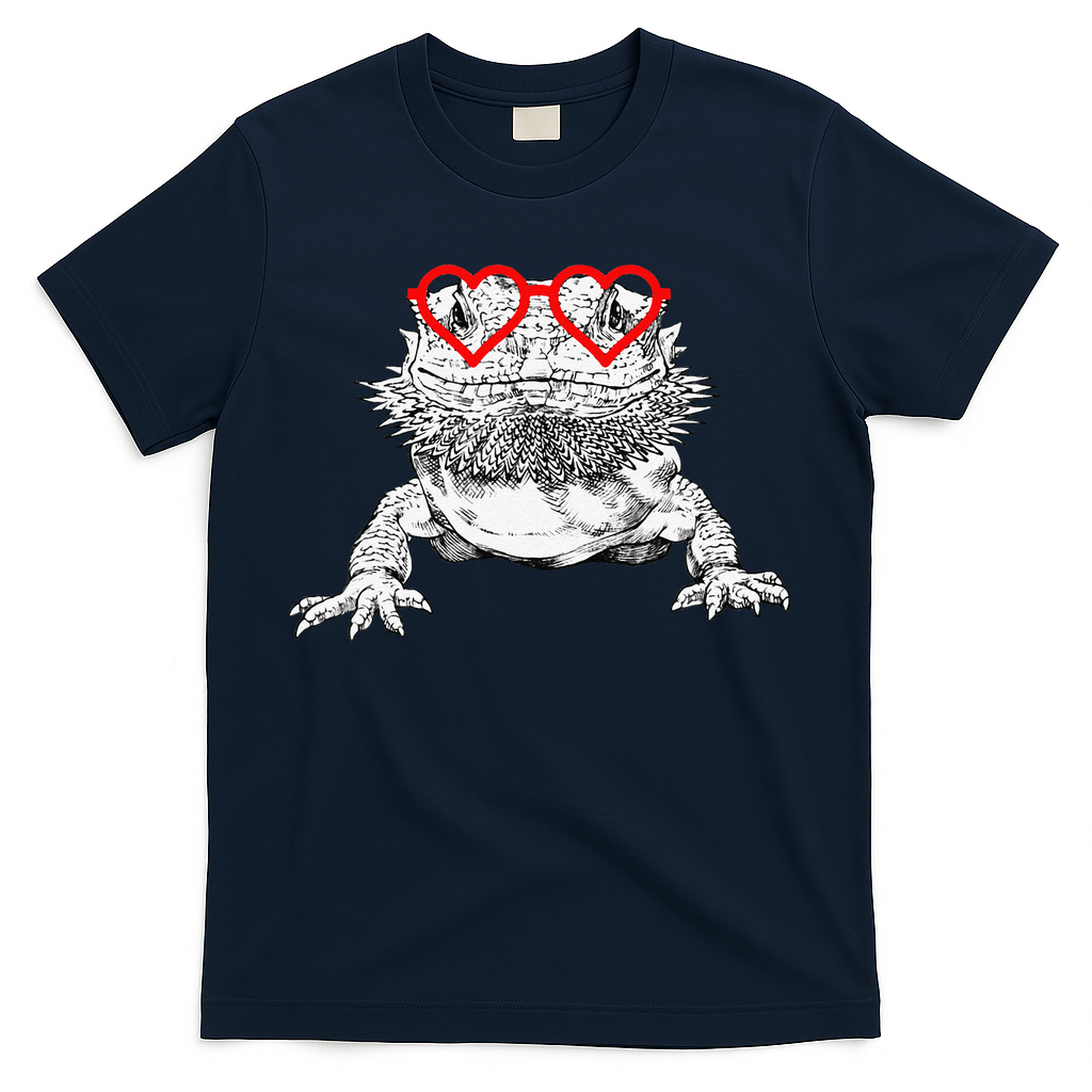 Bearded Dragon Valentines Day Beardie Mom Animal Lover T-Shirt