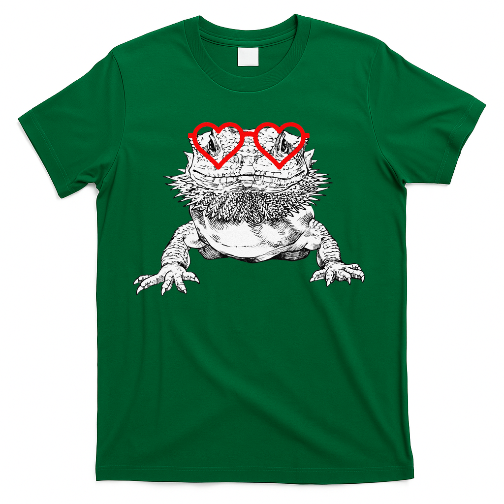 Bearded Dragon Valentines Day Beardie Mom Animal Lover T-Shirt