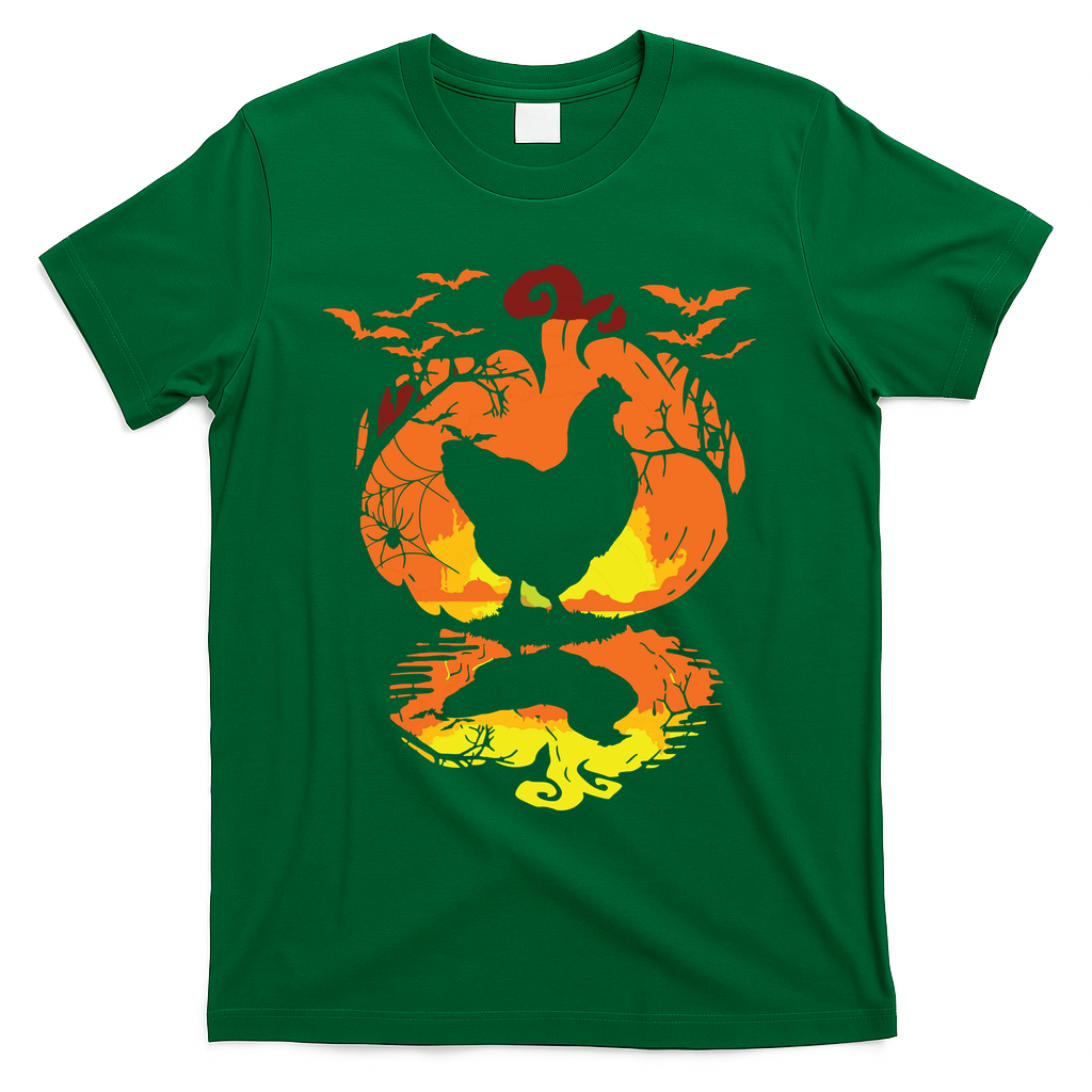 Chicken Halloween Costume Pumpkin Chicken Lovers Fall Season T-Shirt